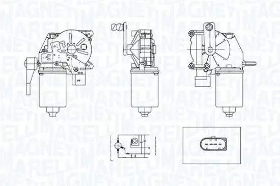 Wischermotor 12 V vorne MAGNETI MARELLI 064372100010 Bild Wischermotor 12 V vorne MAGNETI MARELLI 064372100010