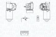 Wischermotor 12 V MAGNETI MARELLI 064374200010