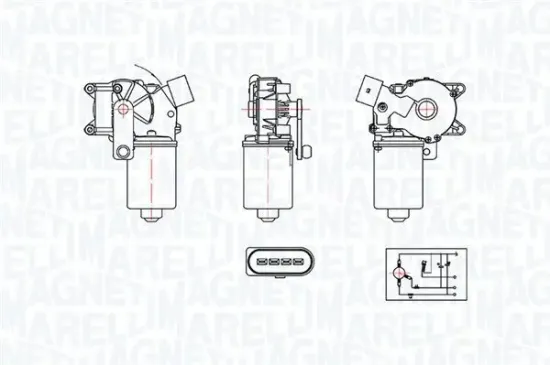 Wischermotor 12 V vorne MAGNETI MARELLI 064375300010 Bild Wischermotor 12 V vorne MAGNETI MARELLI 064375300010