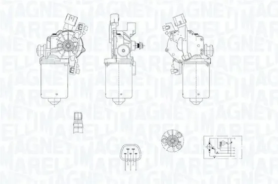 Wischermotor 12 V MAGNETI MARELLI 064378800010 Bild Wischermotor 12 V MAGNETI MARELLI 064378800010