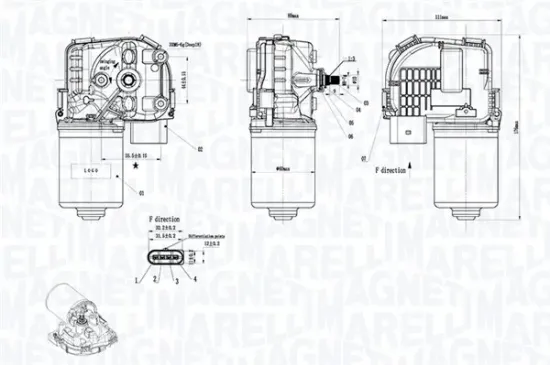 Wischermotor 12 V vorne MAGNETI MARELLI 064375800010 Bild Wischermotor 12 V vorne MAGNETI MARELLI 064375800010