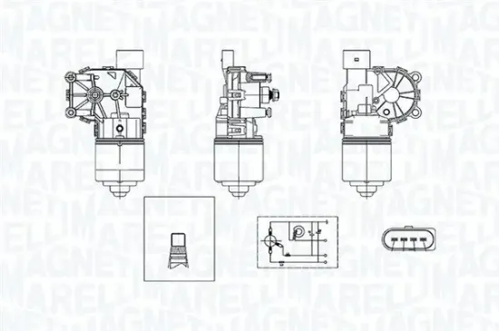 Wischermotor 12 V vorne MAGNETI MARELLI 064376090010 Bild Wischermotor 12 V vorne MAGNETI MARELLI 064376090010