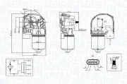 Wischermotor 12 V MAGNETI MARELLI 064376300010