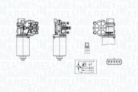 Wischermotor 12 V vorne MAGNETI MARELLI 064376400010 Bild Wischermotor 12 V vorne MAGNETI MARELLI 064376400010