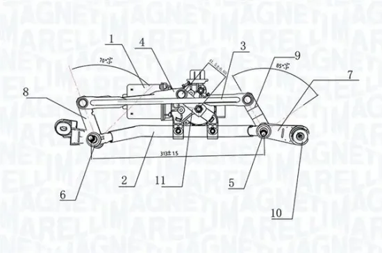 Scheibenreinigungsanlage 12 V vorne MAGNETI MARELLI 064377500010 Bild Scheibenreinigungsanlage 12 V vorne MAGNETI MARELLI 064377500010