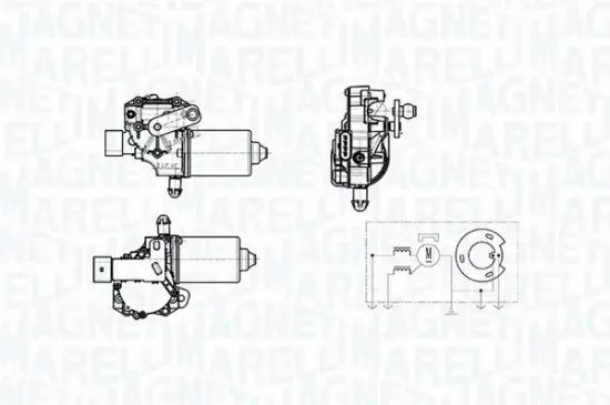 Wischermotor 12 V vorne MAGNETI MARELLI 064378900010 Bild Wischermotor 12 V vorne MAGNETI MARELLI 064378900010