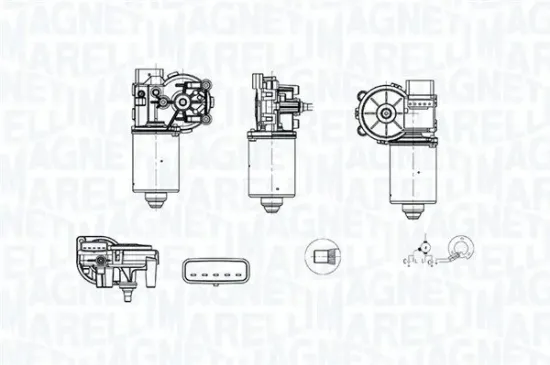 Wischermotor 12 V vorne MAGNETI MARELLI 064379100010 Bild Wischermotor 12 V vorne MAGNETI MARELLI 064379100010