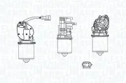 Wischermotor 12 V MAGNETI MARELLI 064379700010