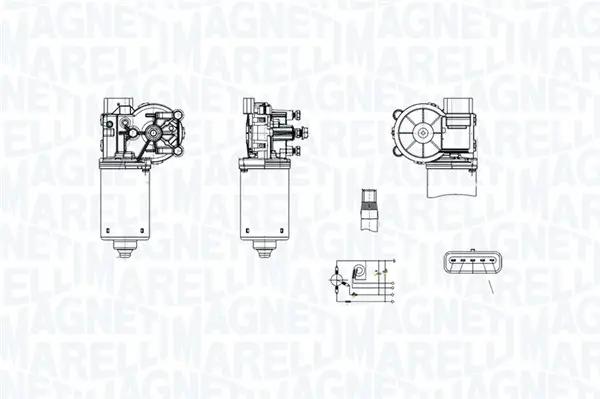 Wischermotor 12 V vorne MAGNETI MARELLI 064381300010