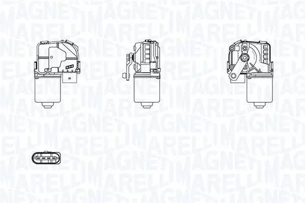 Wischermotor 12 V vorne MAGNETI MARELLI 064383000010