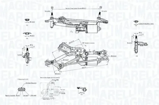 Scheibenreinigungsanlage 12 V vorne MAGNETI MARELLI 064351734010 Bild Scheibenreinigungsanlage 12 V vorne MAGNETI MARELLI 064351734010