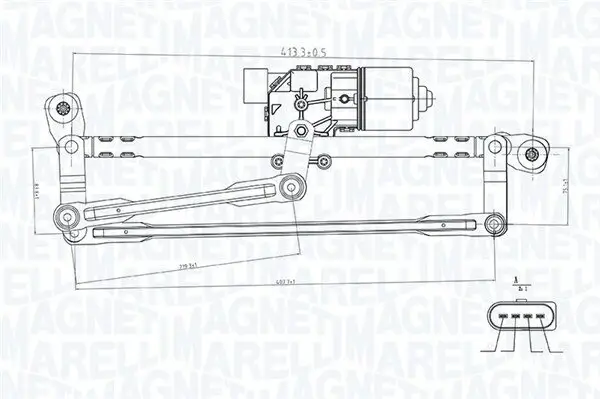 Scheibenreinigungsanlage 12 V MAGNETI MARELLI 064351737010