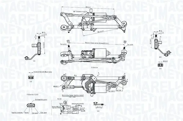 Scheibenreinigungsanlage 12 V vorne MAGNETI MARELLI 064351746010