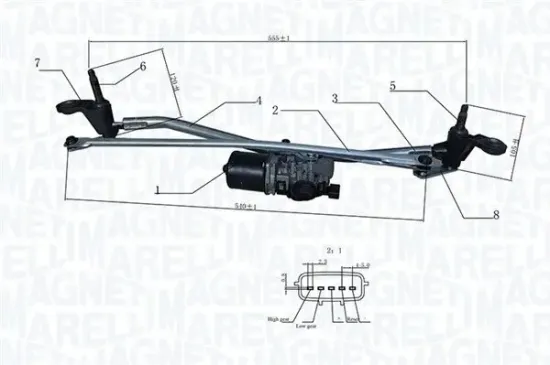 Scheibenreinigungsanlage 12 V vorne MAGNETI MARELLI 064351758010 Bild Scheibenreinigungsanlage 12 V vorne MAGNETI MARELLI 064351758010