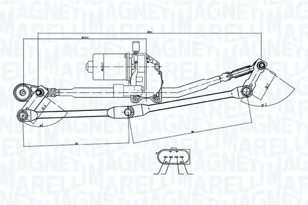 Scheibenreinigungsanlage 12 V vorne MAGNETI MARELLI 064351765010