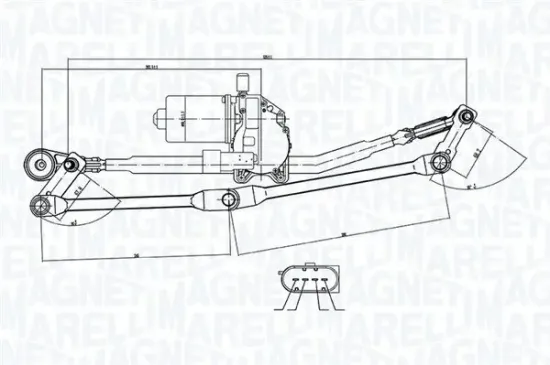 Scheibenreinigungsanlage 12 V vorne MAGNETI MARELLI 064351765010 Bild Scheibenreinigungsanlage 12 V vorne MAGNETI MARELLI 064351765010