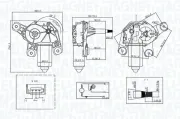 Wischermotor 12 V hinten MAGNETI MARELLI 064071100010