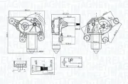 Wischermotor 12 V hinten MAGNETI MARELLI 064071200010