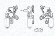 Wischermotor 12 V MAGNETI MARELLI 064071900010