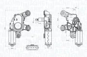 Wischermotor 12 V MAGNETI MARELLI 064072600010