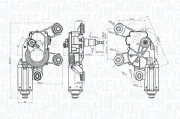 Wischermotor 12 V MAGNETI MARELLI 064073000010