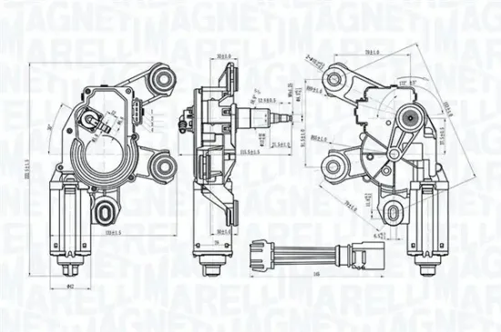 Wischermotor 12 V hinten MAGNETI MARELLI 064073100010 Bild Wischermotor 12 V hinten MAGNETI MARELLI 064073100010