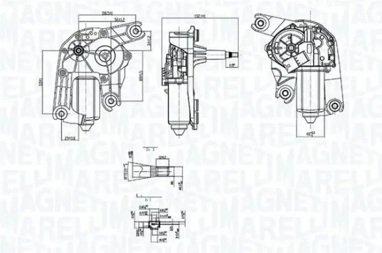 Wischermotor 12 V hinten MAGNETI MARELLI 064074000010 Bild Wischermotor 12 V hinten MAGNETI MARELLI 064074000010