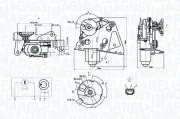 Wischermotor 12 V hinten MAGNETI MARELLI 064074500010