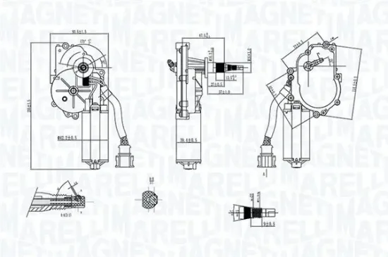 Wischermotor 12 V hinten MAGNETI MARELLI 064074700010 Bild Wischermotor 12 V hinten MAGNETI MARELLI 064074700010