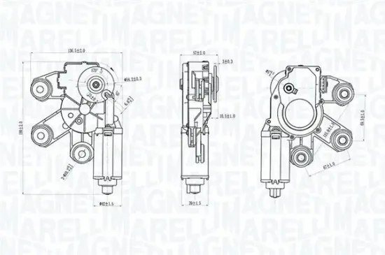 Wischermotor 12 V hinten MAGNETI MARELLI 064074900010 Bild Wischermotor 12 V hinten MAGNETI MARELLI 064074900010