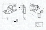 Wischermotor 12 V MAGNETI MARELLI 064075200010