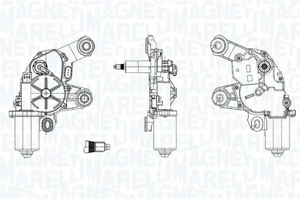 Wischermotor 12 V hinten MAGNETI MARELLI 064075400010