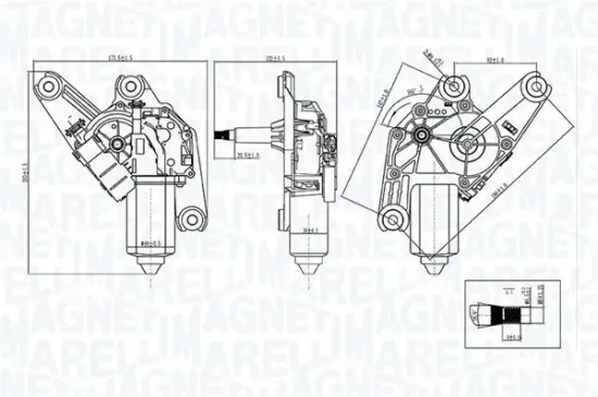 Wischermotor 12 V MAGNETI MARELLI 064075600010 Bild Wischermotor 12 V MAGNETI MARELLI 064075600010