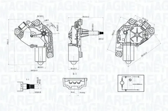 Wischermotor 12 V hinten MAGNETI MARELLI 064075700010 Bild Wischermotor 12 V hinten MAGNETI MARELLI 064075700010