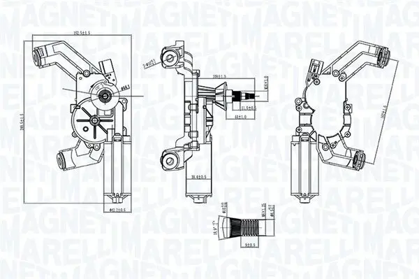 Wischermotor 12 V MAGNETI MARELLI 064075900010