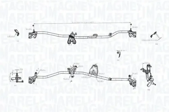 Wischergestänge 12 V vorne MAGNETI MARELLI 085570704010 Bild Wischergestänge 12 V vorne MAGNETI MARELLI 085570704010