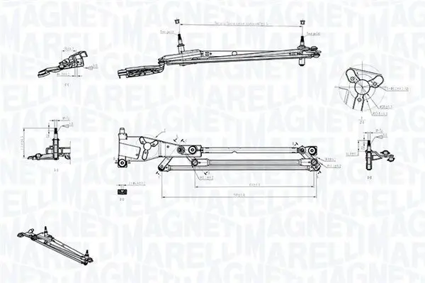 Wischergestänge 12 V vorne MAGNETI MARELLI 085570706010