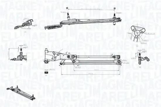 Wischergestänge 12 V vorne MAGNETI MARELLI 085570706010 Bild Wischergestänge 12 V vorne MAGNETI MARELLI 085570706010