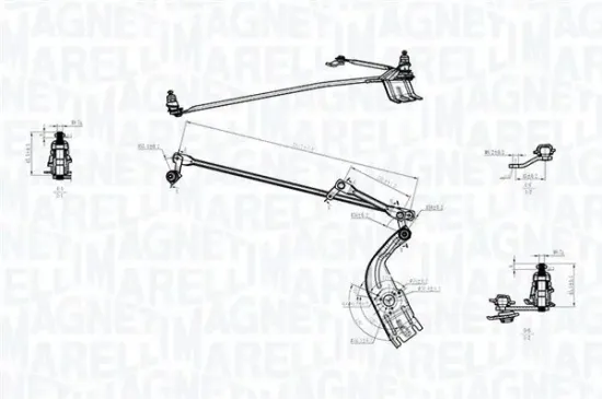 Wischergestänge 12 V vorne MAGNETI MARELLI 085570708010 Bild Wischergestänge 12 V vorne MAGNETI MARELLI 085570708010