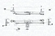 Wischergestänge 12 V vorne MAGNETI MARELLI 085570715010