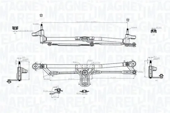 Wischergestänge 12 V vorne MAGNETI MARELLI 085570715010 Bild Wischergestänge 12 V vorne MAGNETI MARELLI 085570715010