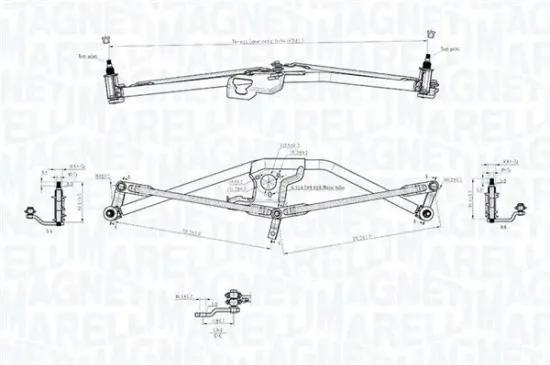 Wischergestänge 12 V MAGNETI MARELLI 085570719010 Bild Wischergestänge 12 V MAGNETI MARELLI 085570719010
