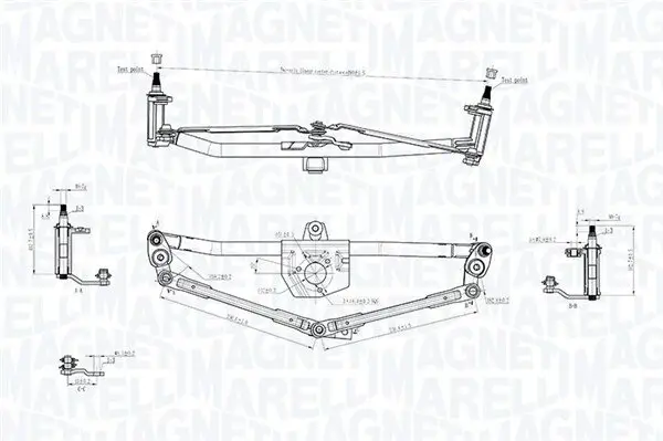 Wischergestänge 12 V vorne MAGNETI MARELLI 085570720010