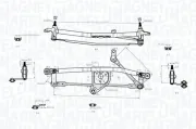 Wischergestänge 12 V MAGNETI MARELLI 085570723010