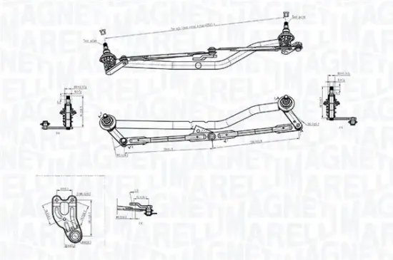 Wischergestänge 12 V vorne MAGNETI MARELLI 085570787010 Bild Wischergestänge 12 V vorne MAGNETI MARELLI 085570787010