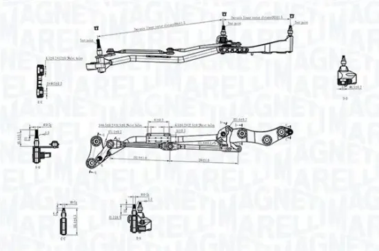 Wischergestänge 12 V vorne MAGNETI MARELLI 085570730010 Bild Wischergestänge 12 V vorne MAGNETI MARELLI 085570730010