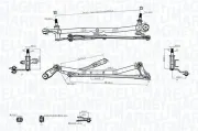 Wischergestänge 12 V MAGNETI MARELLI 085570736010