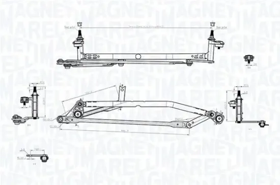 Wischergestänge 12 V vorne MAGNETI MARELLI 085570741010 Bild Wischergestänge 12 V vorne MAGNETI MARELLI 085570741010