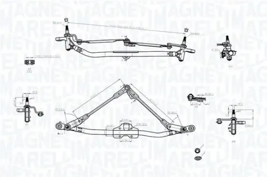 Wischergestänge 12 V vorne MAGNETI MARELLI 085570744010 Bild Wischergestänge 12 V vorne MAGNETI MARELLI 085570744010
