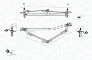 Wischergestänge 12 V vorne MAGNETI MARELLI 085570749010